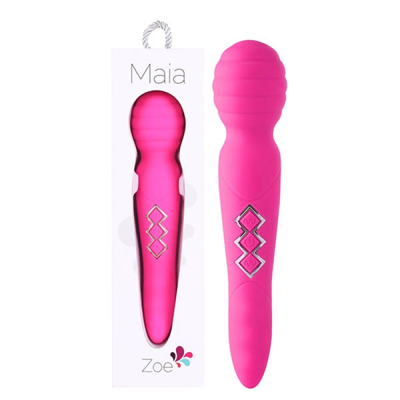 Maia Zoe Dual Vibrating Wand - Pink